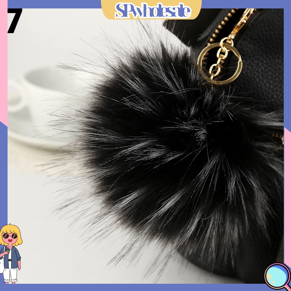 {SPwholesale} Móc khóa kèm bóng lông mềm xinh xắn