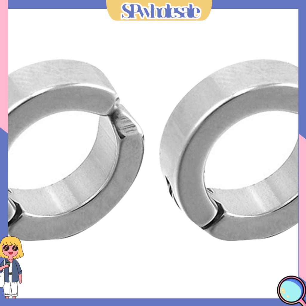 [SPwholesale] Đôi bông tai tròn bằng thép không gỉ cho nam