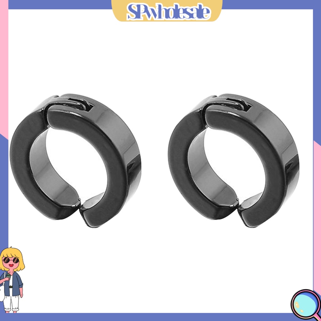 [SPwholesale] Đôi bông tai tròn bằng thép không gỉ cho nam