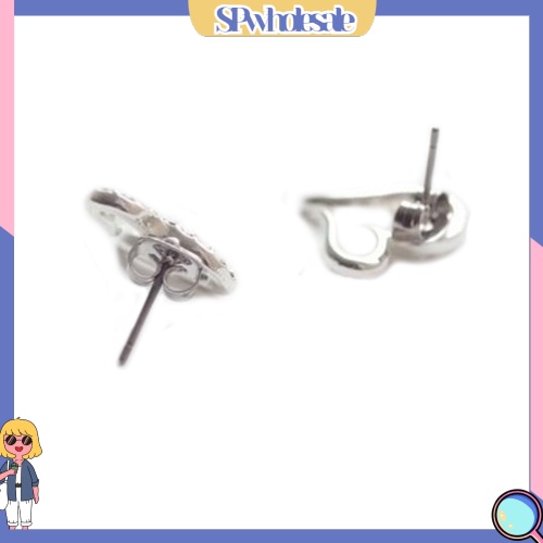 {SPwholesale} Khuyên tai đính đá hình trái tim dễ thương dành cho nữ