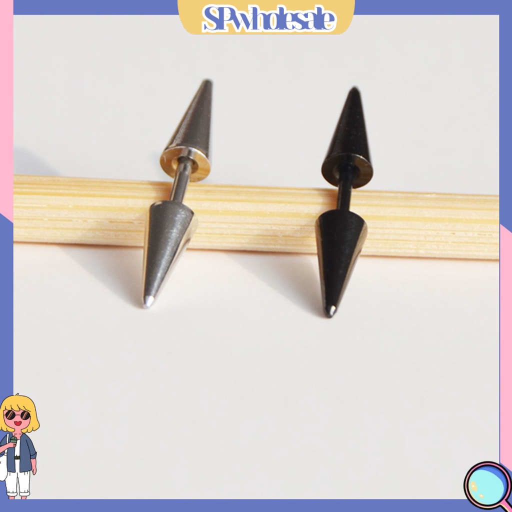 {SPwholesale} Khuyên tai đinh tán bằng thép không gỉ thời trang cá tính dành cho cả nam và nữ