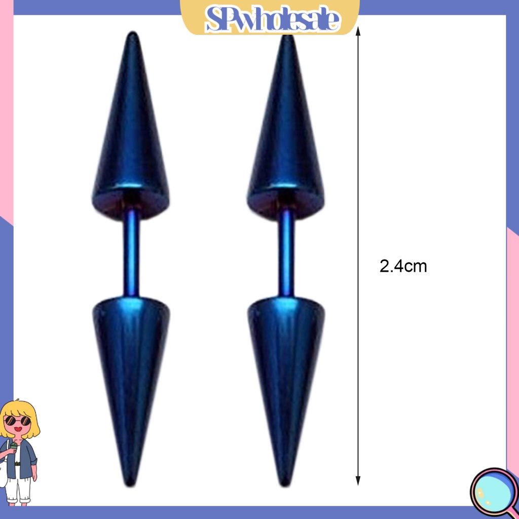 {SPwholesale} Khuyên tai đinh tán bằng thép không gỉ thời trang cá tính dành cho cả nam và nữ