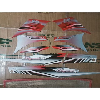 Bộ tem SYM Elegant màu đỏ new