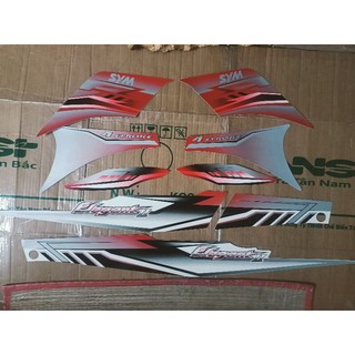 Bộ tem SYM Elegant màu đỏ new