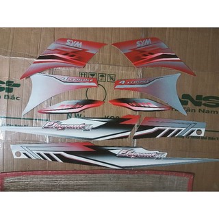 Bộ tem SYM Elegant màu đỏ new