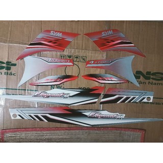 Bộ tem SYM Elegant màu đỏ new