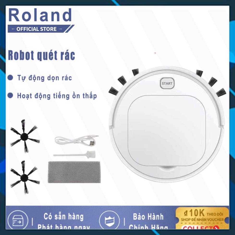 Robot Hút Bụi Thông Minh,Tự Động Phát Hiện Khi Gặp Các Vật Cản , Robot hút bụi 3 in 1( hút bụi,quét rác,lau sàn) chất