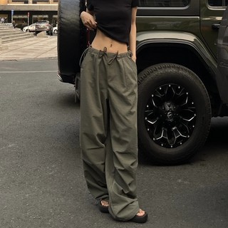 Quần dù parachute rộng oversize