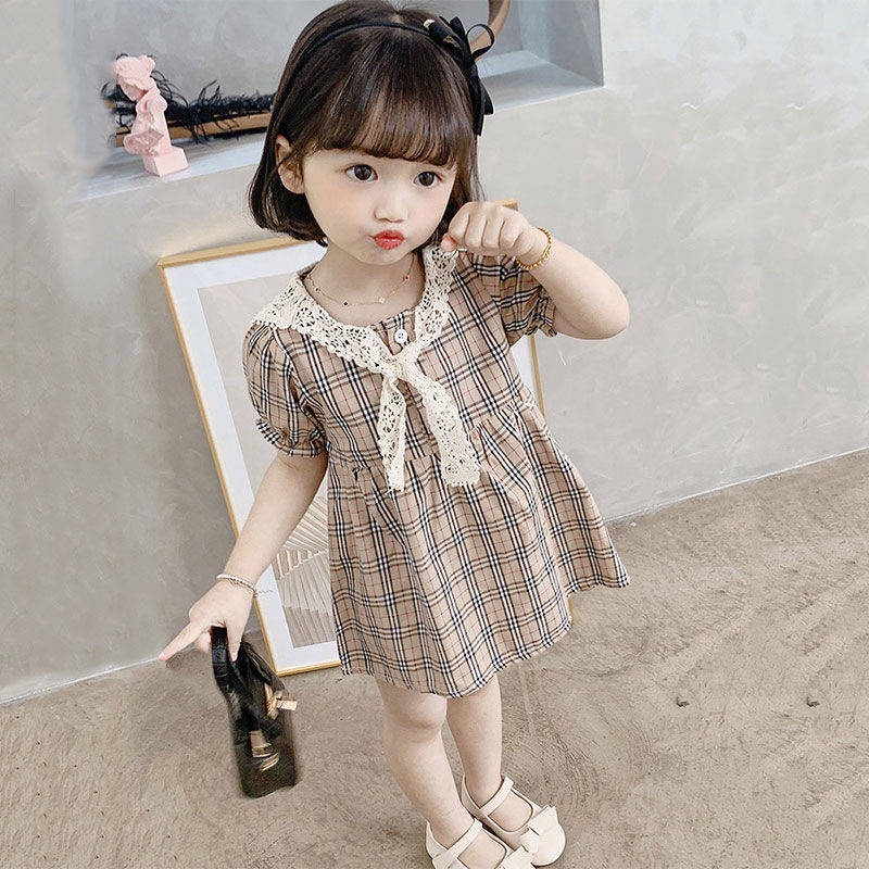 Đầm Công Chúa Ngắn Tay Phong Cách Phương Tây Mẫu Mới Năm 2021 Thời Trang Mùa Hè Cho Bé Gái