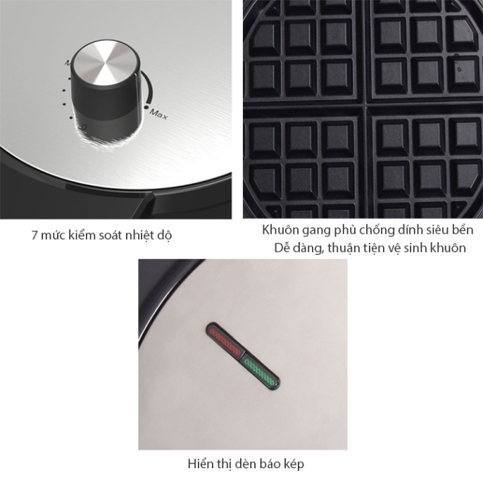 Máy Nướng Bánh Kẹp Waffle SOKANY