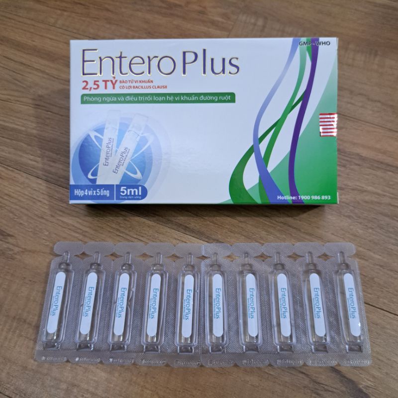 Men ống vi sinh Entero Plus - Men ENTEROBIFINA 2.5 tỷ lợi khuẩn phòng ngừa rối loạn tiêu hóa đường ruột_Hộp 20 ống