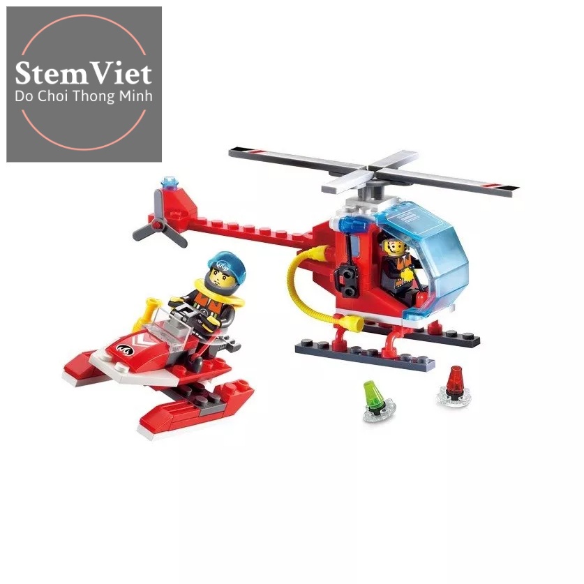 Đồ chơi xếp hình City Đội Cứu Hộ Dưới Nước 4 Trong 1 Enlighten/Qman 902, mô hình lắp ráp thông minh 