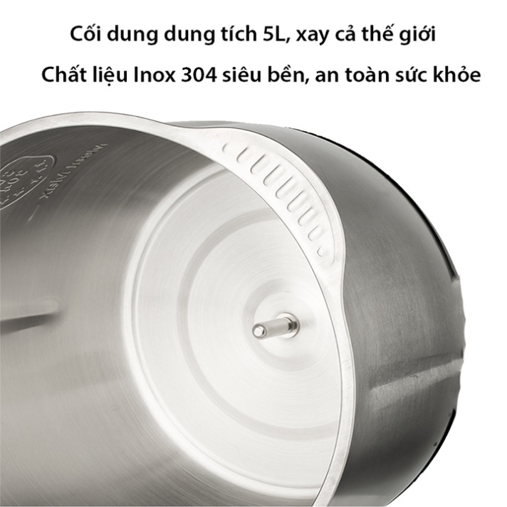 Máy xay thịt đa năng chế biến thực phẩm Sokany 1000W Cối inox 5L Lưỡi dao 6 cánh [BH 12 Tháng]