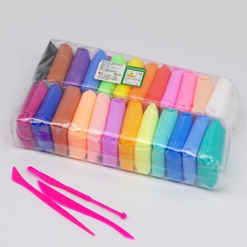 Đất sét tự khô an toàn khi sử dụng lóc 12 màu riêng biệt giúp trẻ sáng tạo