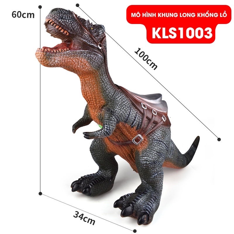 (Sẵn Hàng)Đồ chơi mô hình khủng long bạo chúa khổng lồ 100cm có thể cưỡi dc, chịu tải cao có nhạc vui nhộn dành cho bé