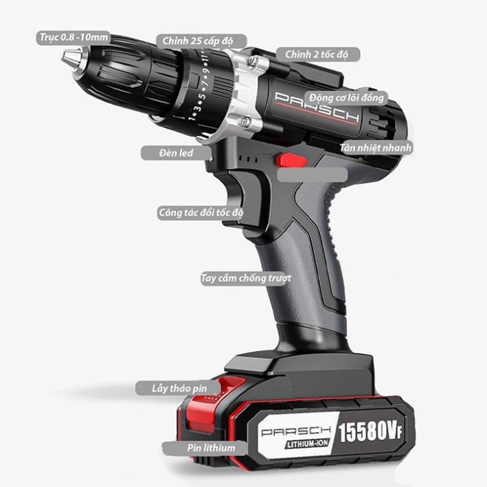 Máy khoan pin bắt vít cầm tay đa năng 12V siêu khỏe