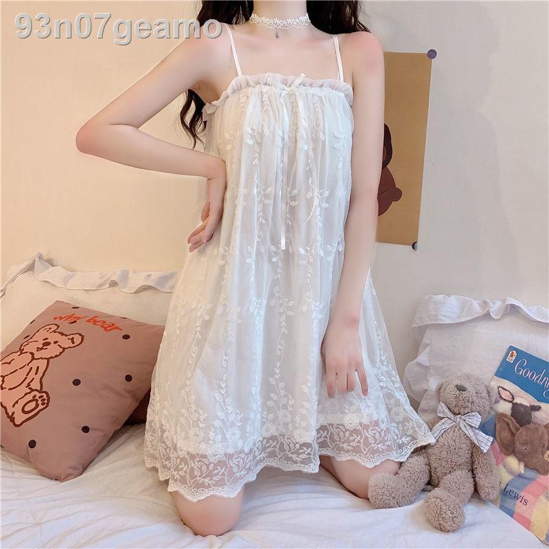 ✆Dễ Thương Phong Cách Công Chúa Bộ Đồ Ngủ Nữ Mùa Hè 2021 Mới Ren Treo Váy Mỏng Phần Dịch Vụ Tại Nhà Xuâ