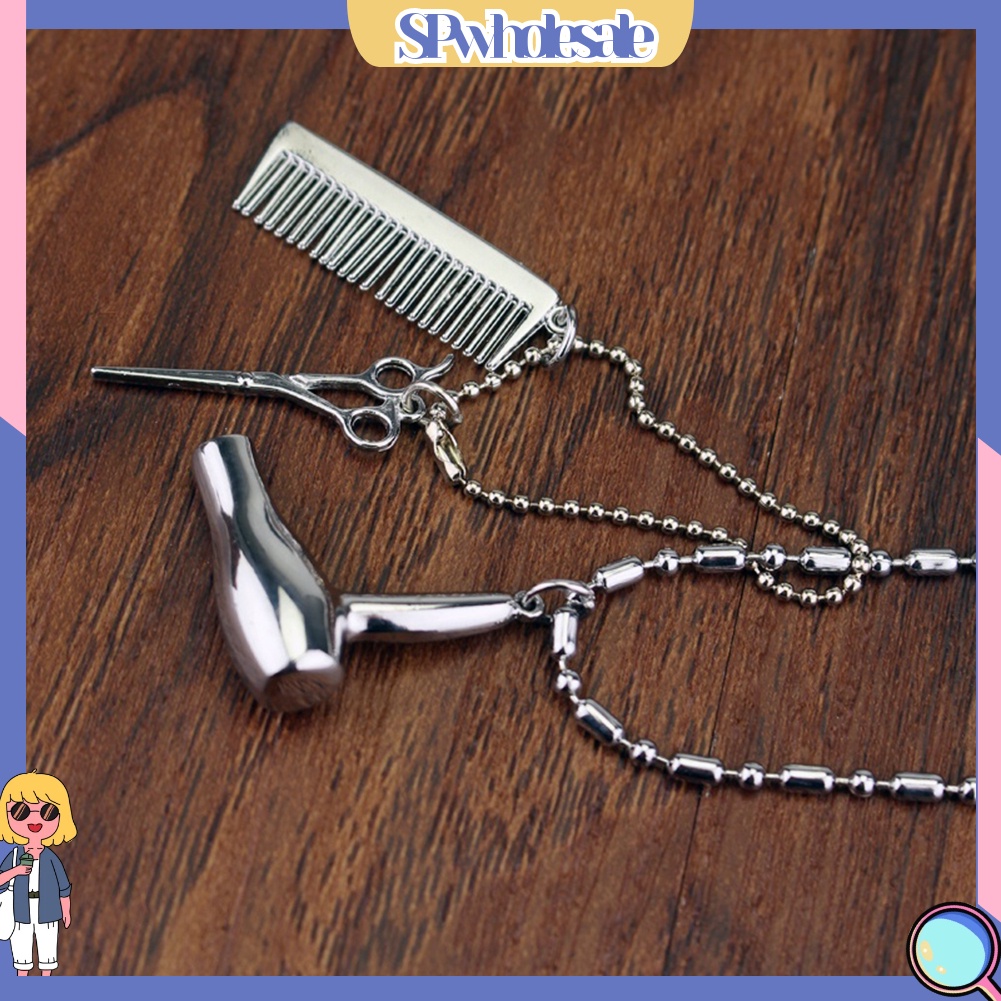 [SPwholesale] Dây chuyền mặt dây hình kéo máy sấy tóc dùng làm quà tặng độc đáo