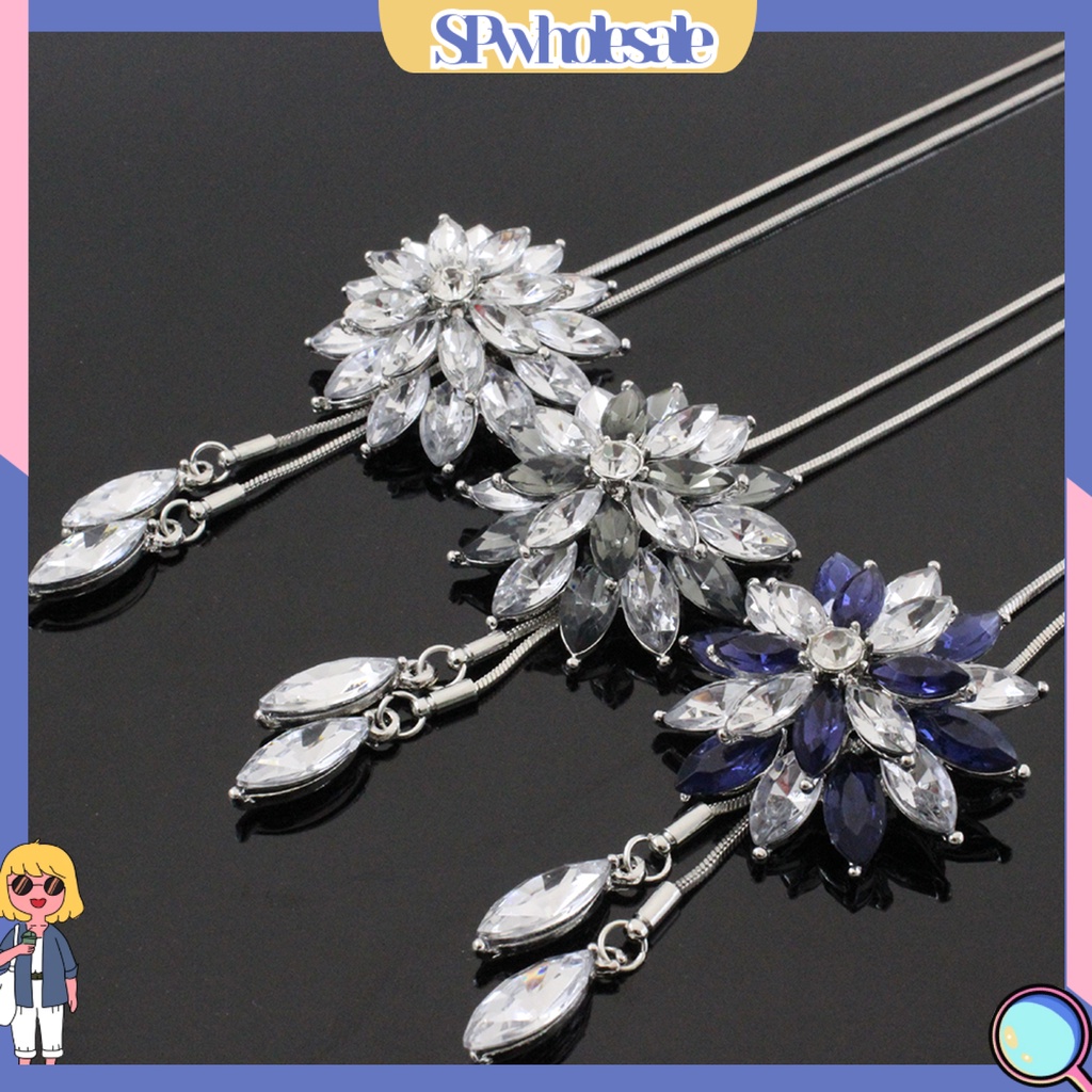 {SPwholesale} Dây chuyền mặt bông tuyết đính đá pha lê thời trang dành cho nữ