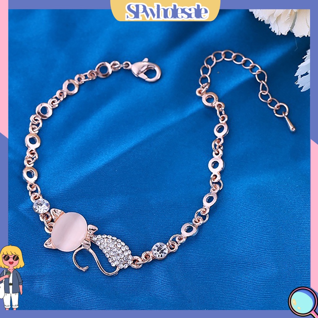[SPwholesale] Vòng tay đính đá Opan hình mèo dễ thương dành cho nữ
