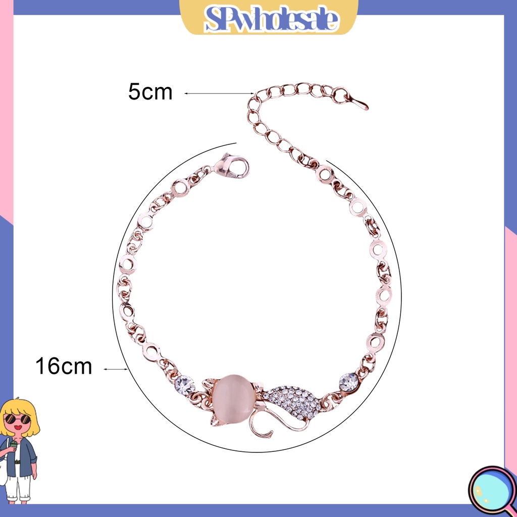 [SPwholesale] Vòng tay đính đá Opan hình mèo dễ thương dành cho nữ