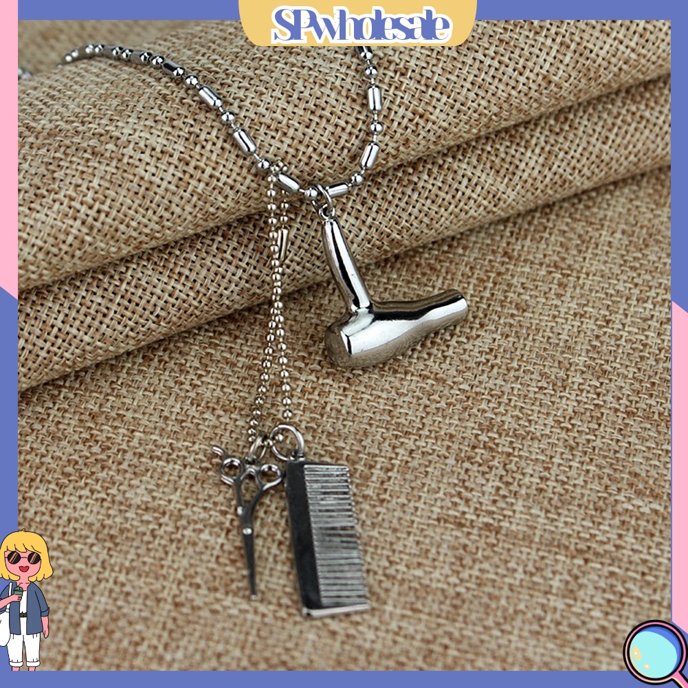 [SPwholesale] Dây chuyền mặt dây hình kéo máy sấy tóc dùng làm quà tặng độc đáo