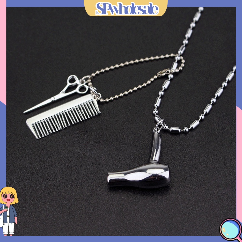 [SPwholesale] Dây chuyền mặt dây hình kéo máy sấy tóc dùng làm quà tặng độc đáo