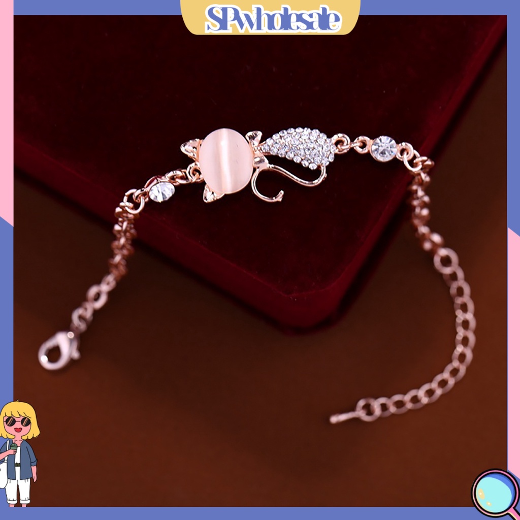 [SPwholesale] Vòng tay đính đá Opan hình mèo dễ thương dành cho nữ