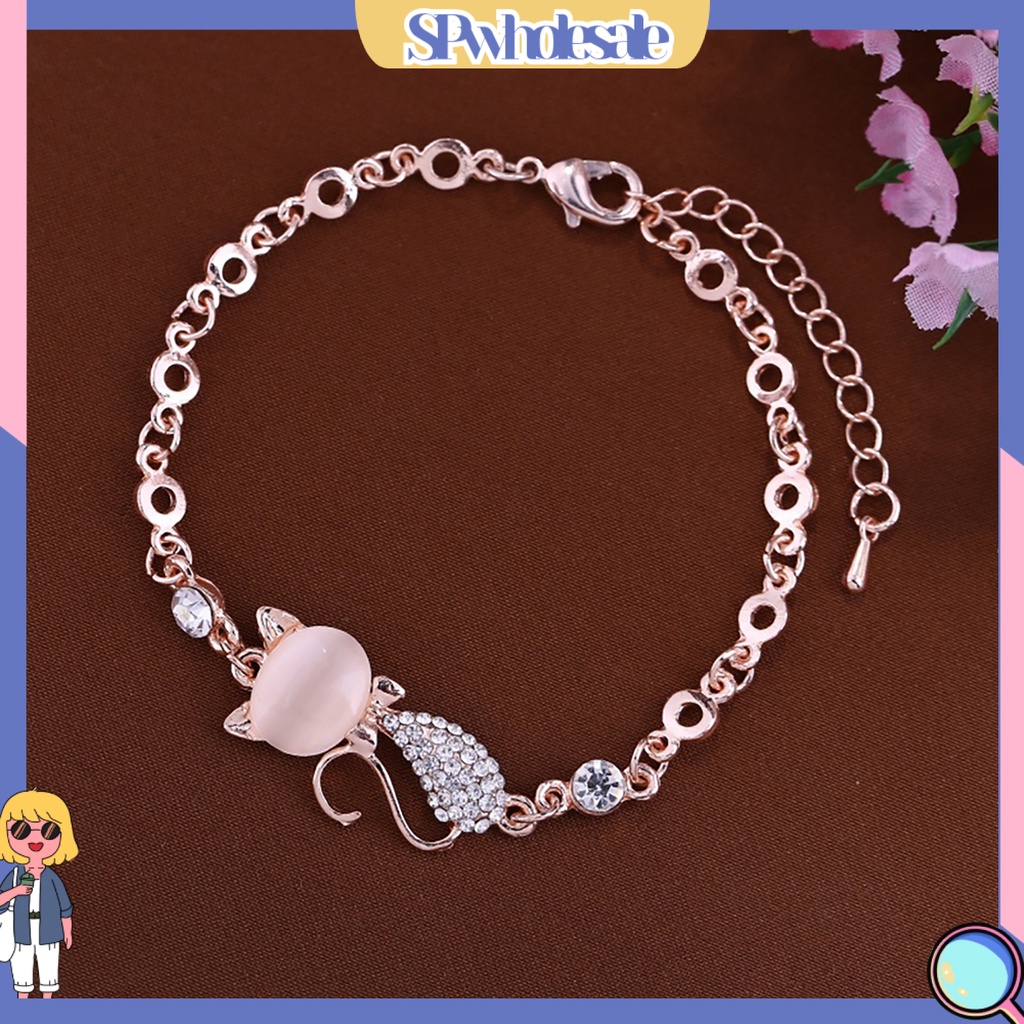 [SPwholesale] Vòng tay đính đá Opan hình mèo dễ thương dành cho nữ