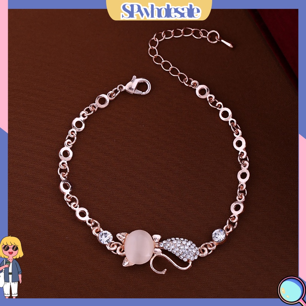 [SPwholesale] Vòng tay đính đá Opan hình mèo dễ thương dành cho nữ