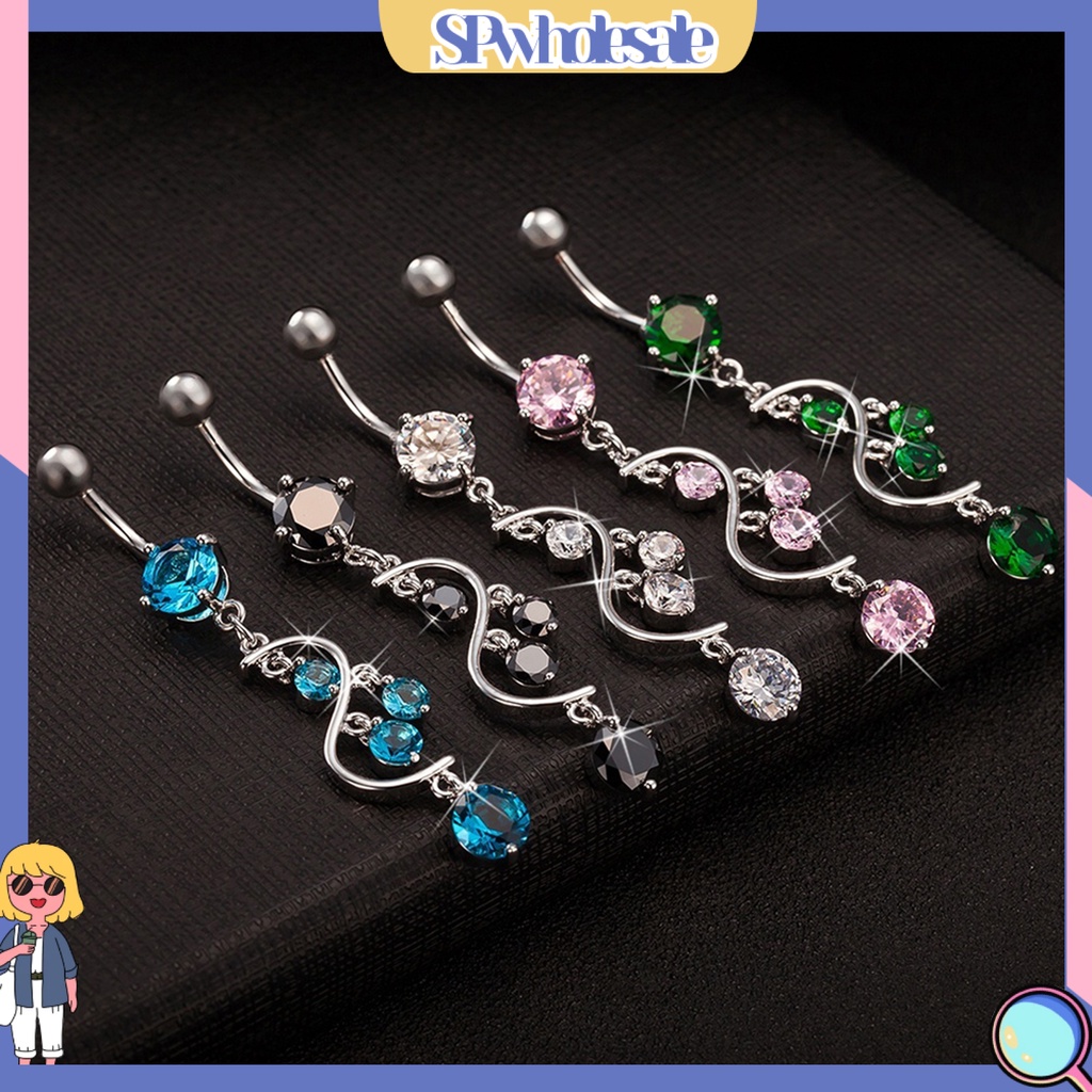 {SPwholesale} Khuyên rốn đính ngọc trai lấp lánh quyến rũ cho phái nữ