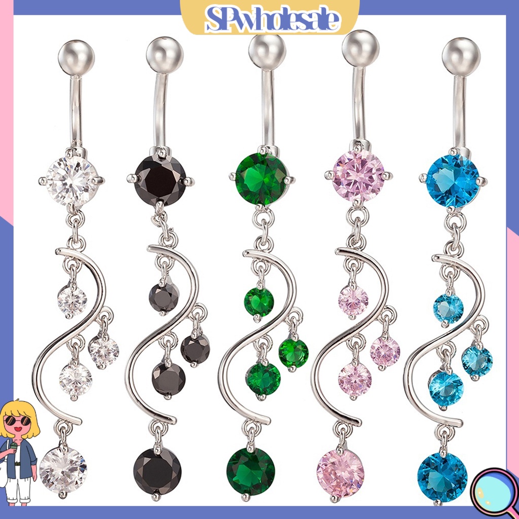 {SPwholesale} Khuyên rốn đính ngọc trai lấp lánh quyến rũ cho phái nữ