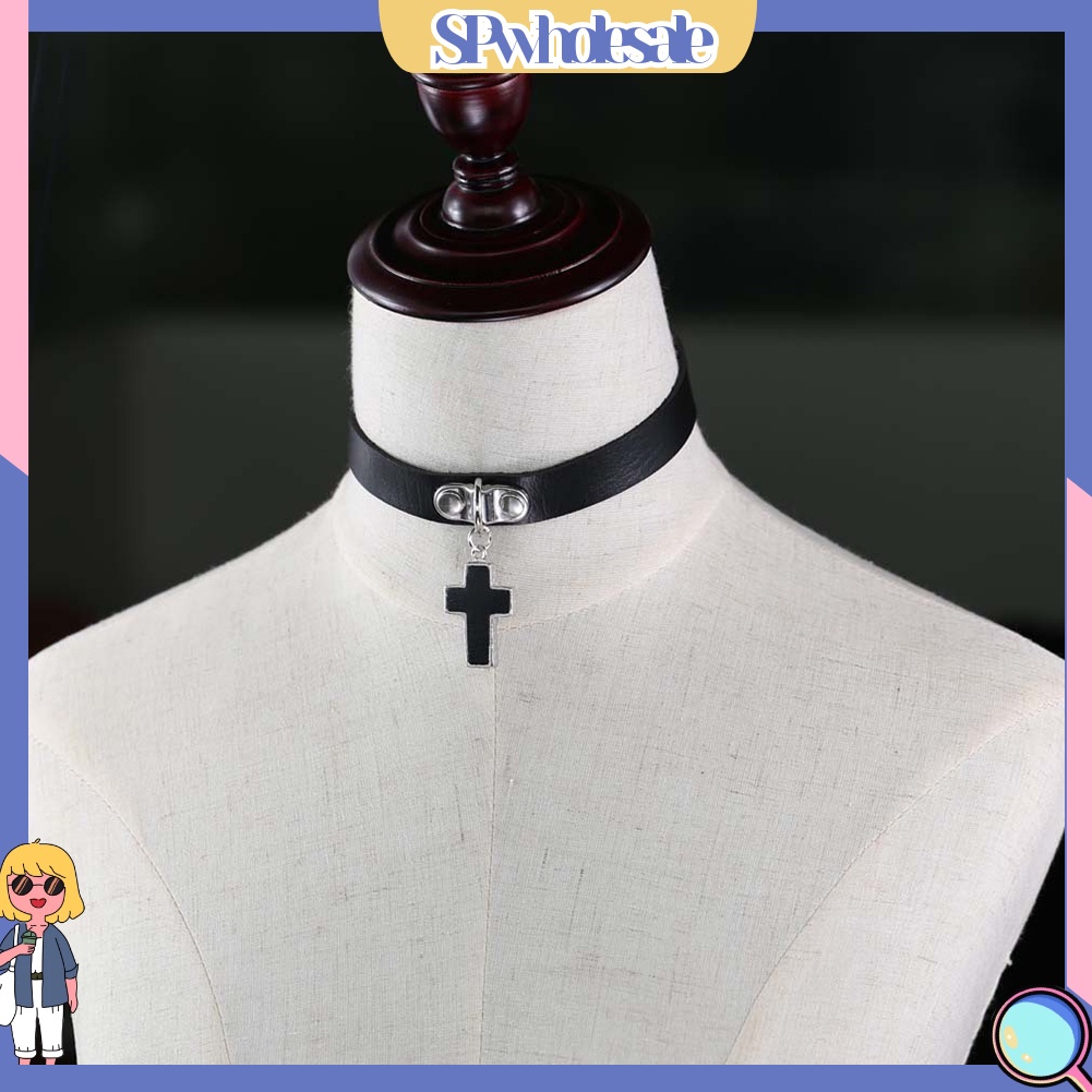 [SPwholesale] Vòng cổ choker giả da chữ thập cho nữ