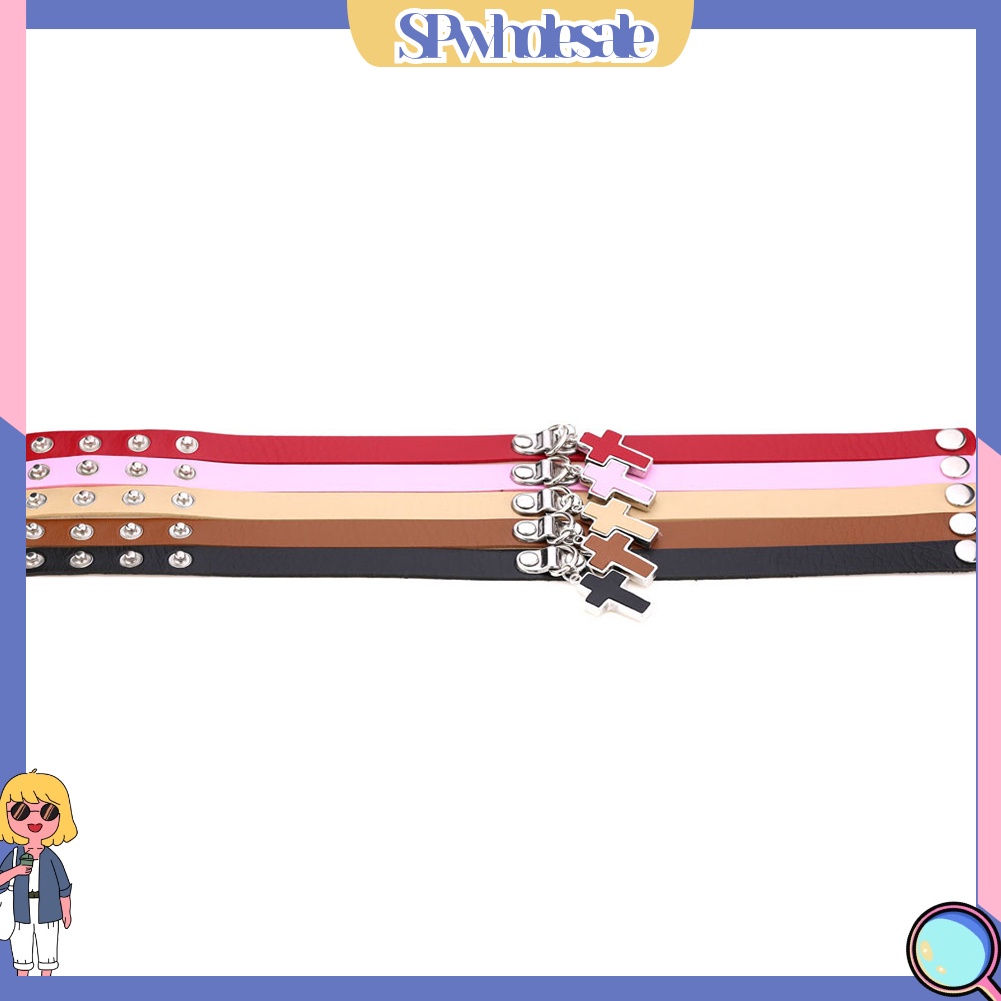 [SPwholesale] Vòng cổ choker giả da chữ thập cho nữ