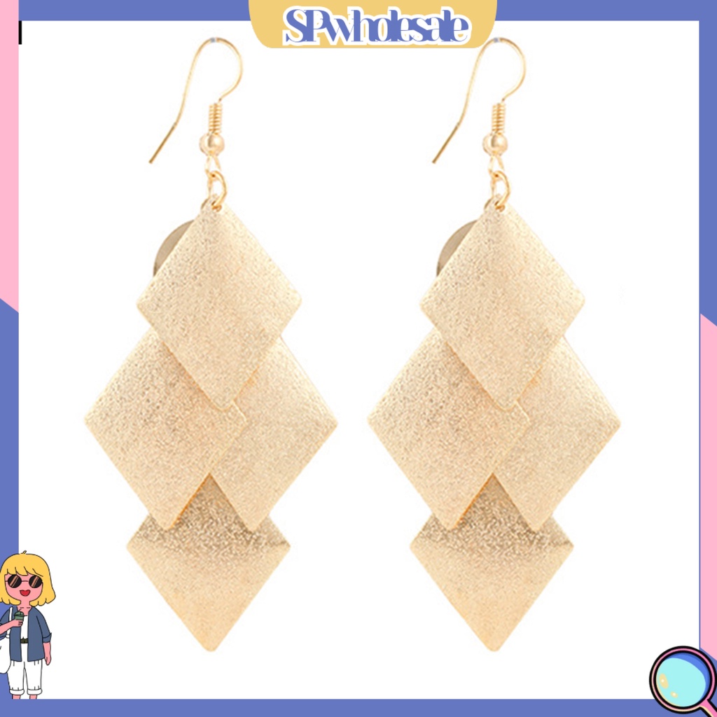 {SPwholesale} Khuyên tai nữ trang dáng dài tạo hình độc đáo