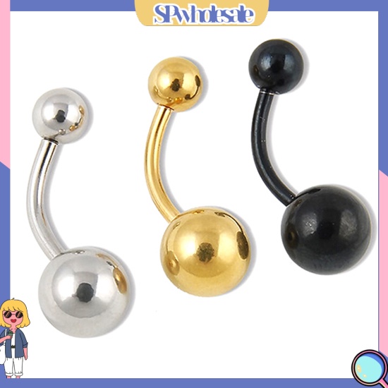 SPwholesale| Khuyên rốn dạng thanh tạ bằng thép không gỉ thời trang