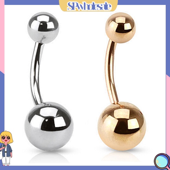 SPwholesale| Khuyên rốn dạng thanh tạ bằng thép không gỉ thời trang