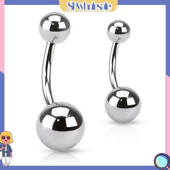 SPwholesale| Khuyên rốn dạng thanh tạ bằng thép không gỉ thời trang