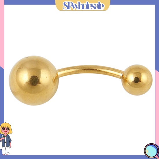 SPwholesale| Khuyên rốn dạng thanh tạ bằng thép không gỉ thời trang