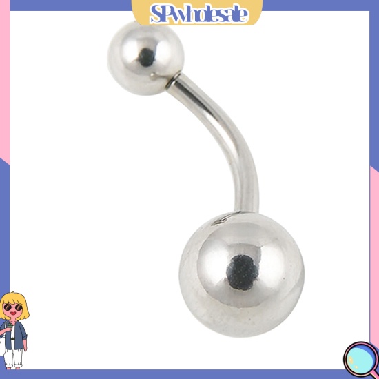 SPwholesale| Khuyên rốn dạng thanh tạ bằng thép không gỉ thời trang