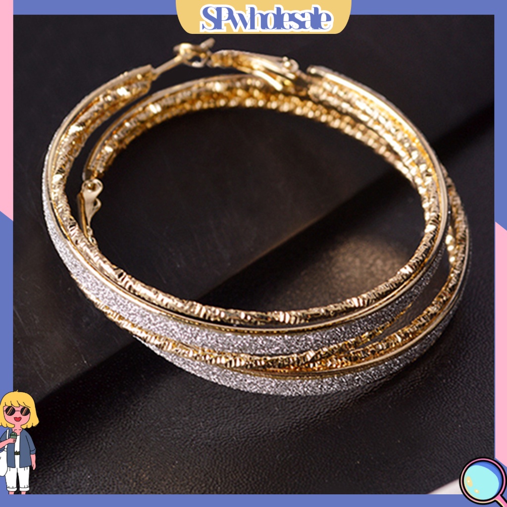 {SPwholesale} Khuyên tai vòng tròn lớn phong cách vintage cổ điển dành cho nữ