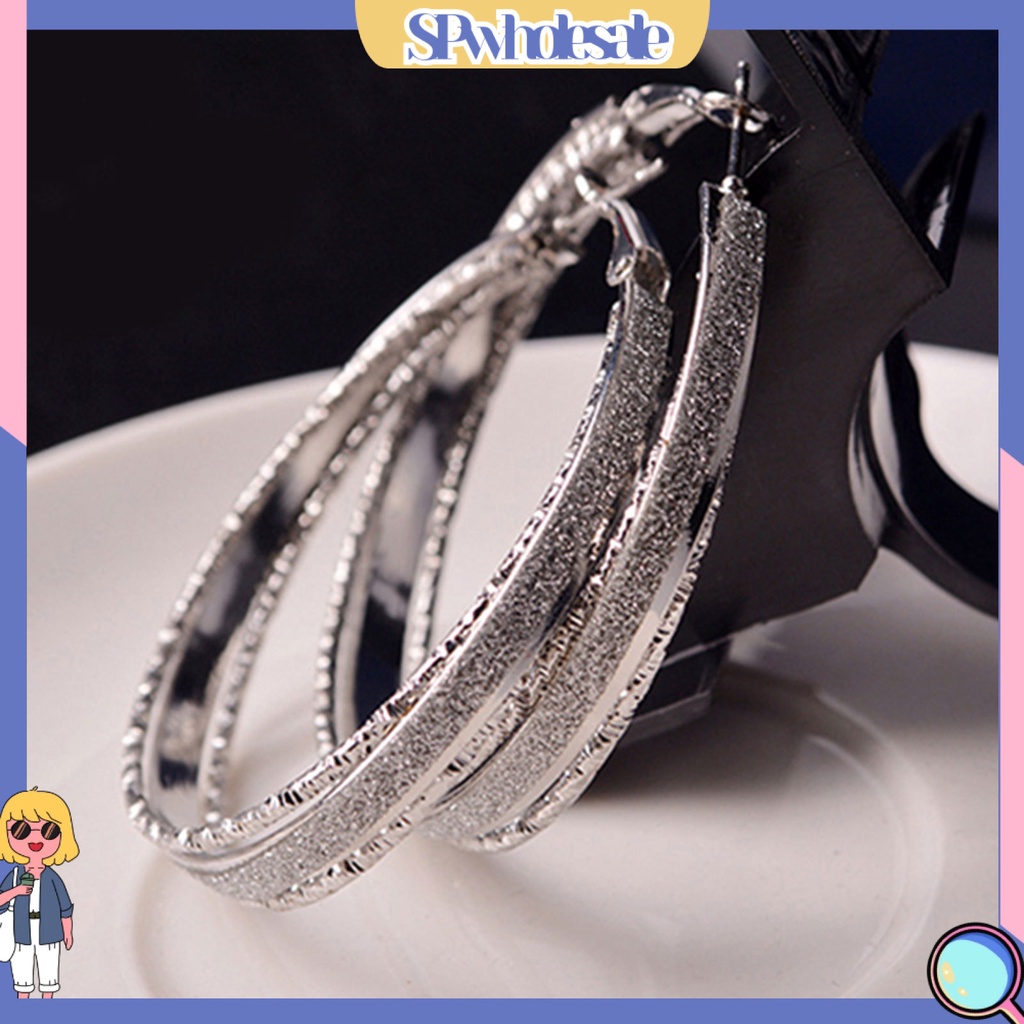 {SPwholesale} Khuyên tai vòng tròn lớn phong cách vintage cổ điển dành cho nữ