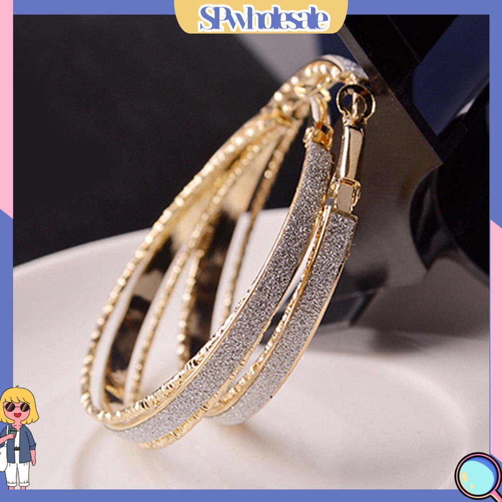 {SPwholesale} Khuyên tai vòng tròn lớn phong cách vintage cổ điển dành cho nữ