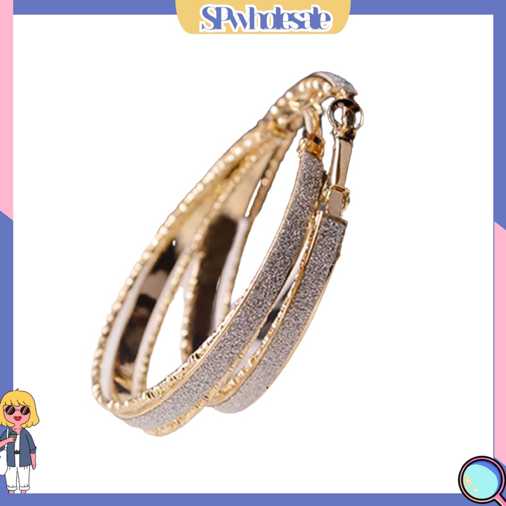 {SPwholesale} Khuyên tai vòng tròn lớn phong cách vintage cổ điển dành cho nữ