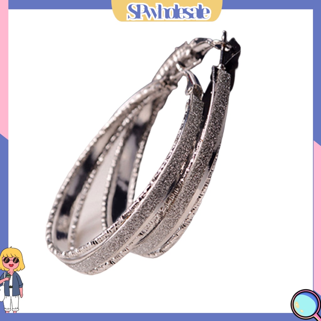 {SPwholesale} Khuyên tai vòng tròn lớn phong cách vintage cổ điển dành cho nữ