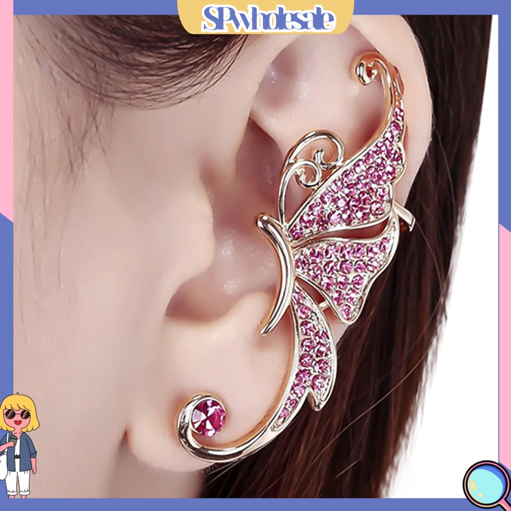 {SPwholesale} Khuyên kẹp vành tai tạo hình cánh bướm thời trang cho nữ