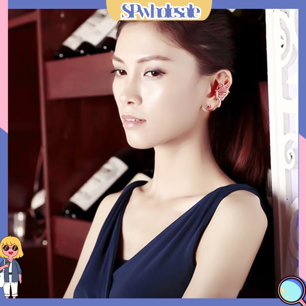 {SPwholesale} Khuyên kẹp vành tai tạo hình cánh bướm thời trang cho nữ