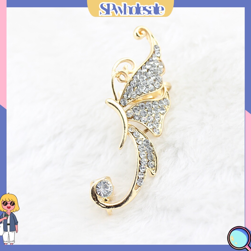 {SPwholesale} Khuyên kẹp vành tai tạo hình cánh bướm thời trang cho nữ