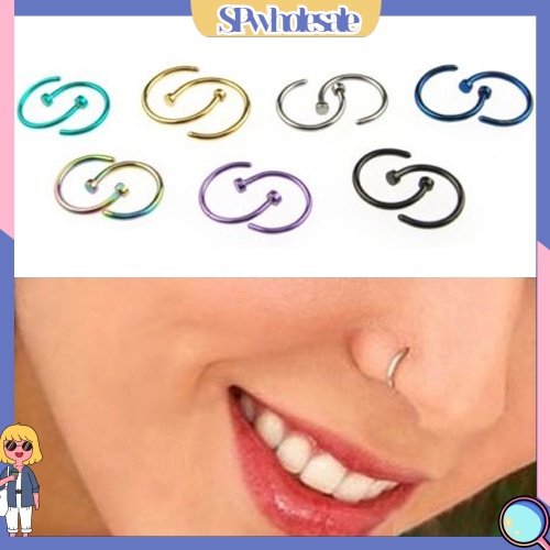 {SPwholesale} Bộ 2 khuyên mũi bằng thép không gỉ cho unisex