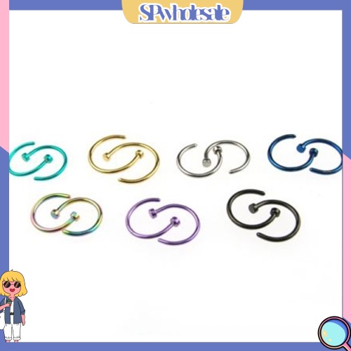 {SPwholesale} Bộ 2 khuyên mũi bằng thép không gỉ cho unisex
